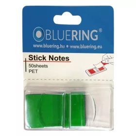 Jelölőcímke 25x45mm, 50lap, műanyag Bluering&reg; zöld