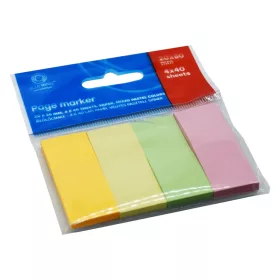   Jelölőcímke 20x50mm, 4x40lap, papír, vegyes pasztell színek Bluering&reg;