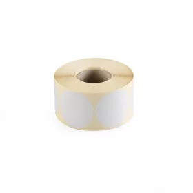   Etikett címke, 50mm, körcímke tekercses 1000 db/tekercs fehér