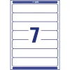 Etikett címke, 192 x38mm, iratrendezőre 7 címke/ív, 100 ív/doboz, Avery fehér
