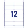 Etikett címke, 99,1 x42,3mm, időjárásálló poliészter, 12 címke/ív, 20 ív/doboz, Avery fehér
