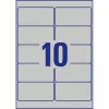 Etikett címke, 96x50,8mm, 20lap 10 címke/lap ipari ezüst poliészter Avery