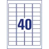Etikett címke, 45,7 x25,4mm,víztiszta, 40 címke/ív, 25 ív/doboz, Avery átlátszó