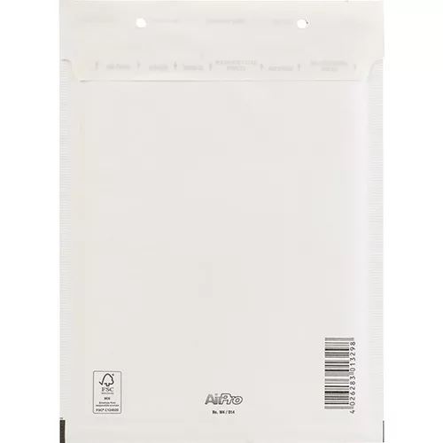 Légpárnás tasak 14/D szilikon külső méret 200x275mm, belső méret 180x265mm, Bluering&reg; fehér