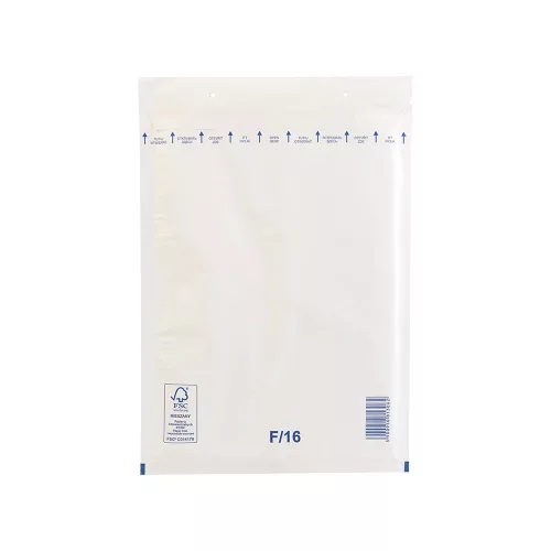 Légpárnás tasak 16/F szilikon külső méret 240x350mm, belső méret 220x340mm, Bluering&reg; fehér