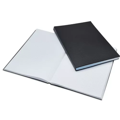 Beírókönyv A4, 200lap fekete PVC borító, Bluering&reg; kockás