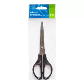 Olló 17cm, műanyag fekete nyél hegyes penge Bluering&reg;