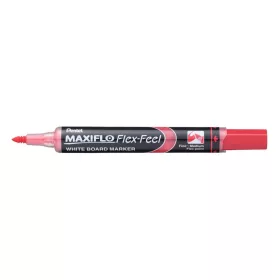   Táblamarker 1-5mm, hajlékony hegyű Pentel Maxiflo Flex Feel piros