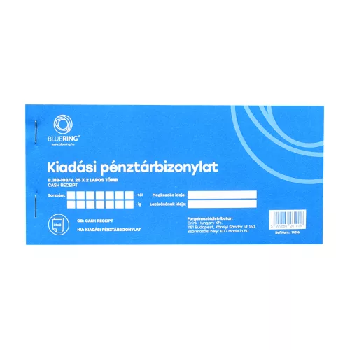 Kiadási pénztárbizonylat 25x2lapos B.318-103/V Bluering&reg;