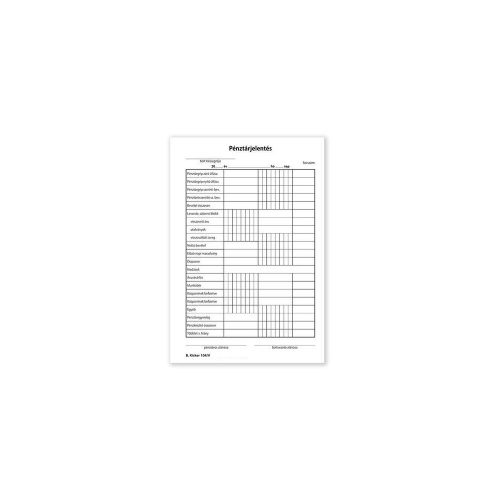 Pénztárjelentés A5, 25x2lapos B.KISKER.104 Bluering&reg;