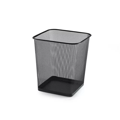 Fémhálós papírkosár szögletes Bluering&reg; fekete