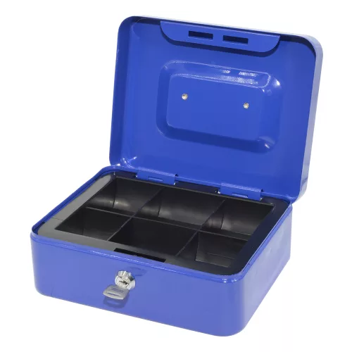 Pénzkazetta fém 20x8,5x16 cm közepes Bluering&reg; kék