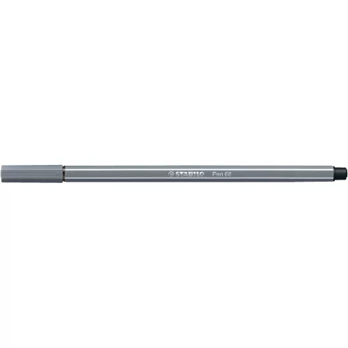 Rostirón, filctoll 1mm, M STABILO Pen 68 sötétszürke