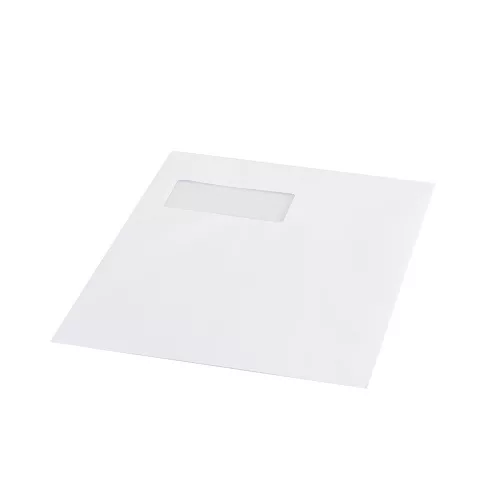 Boríték TC/4 szilikonos bélésnyomott bal ablak 55x90 ablak oldalról 20mm felülről 57mm Bluering&reg; fehér